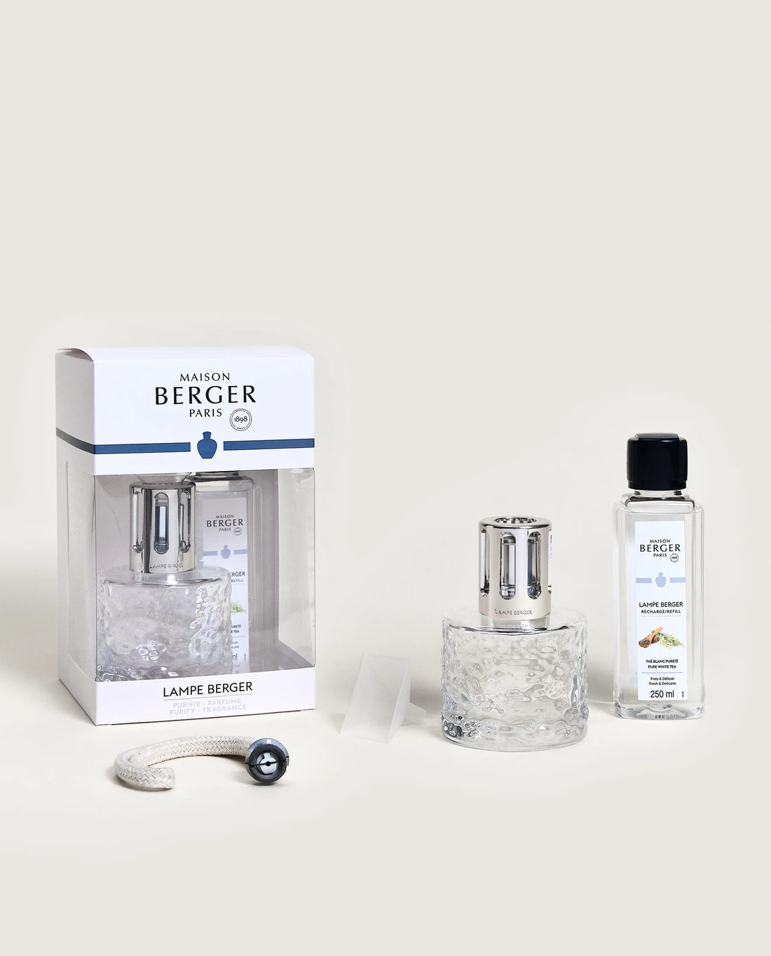 Lampe Berger Mirage Klar - Aromatischer Weißer Tee / Zarte Baumwollblüte