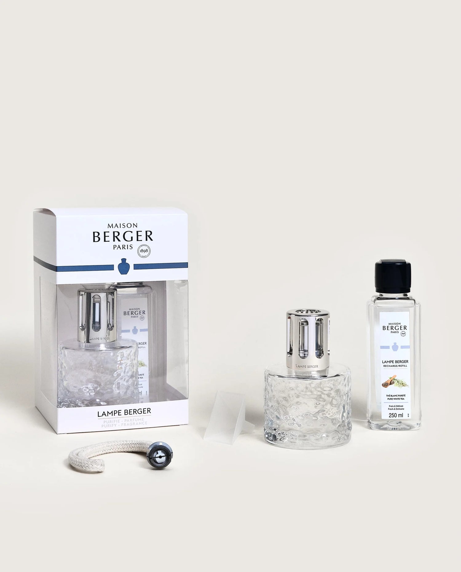 Lampe Berger Mirage Klar - Aromatischer Weißer Tee / Zarte Baumwollblüte