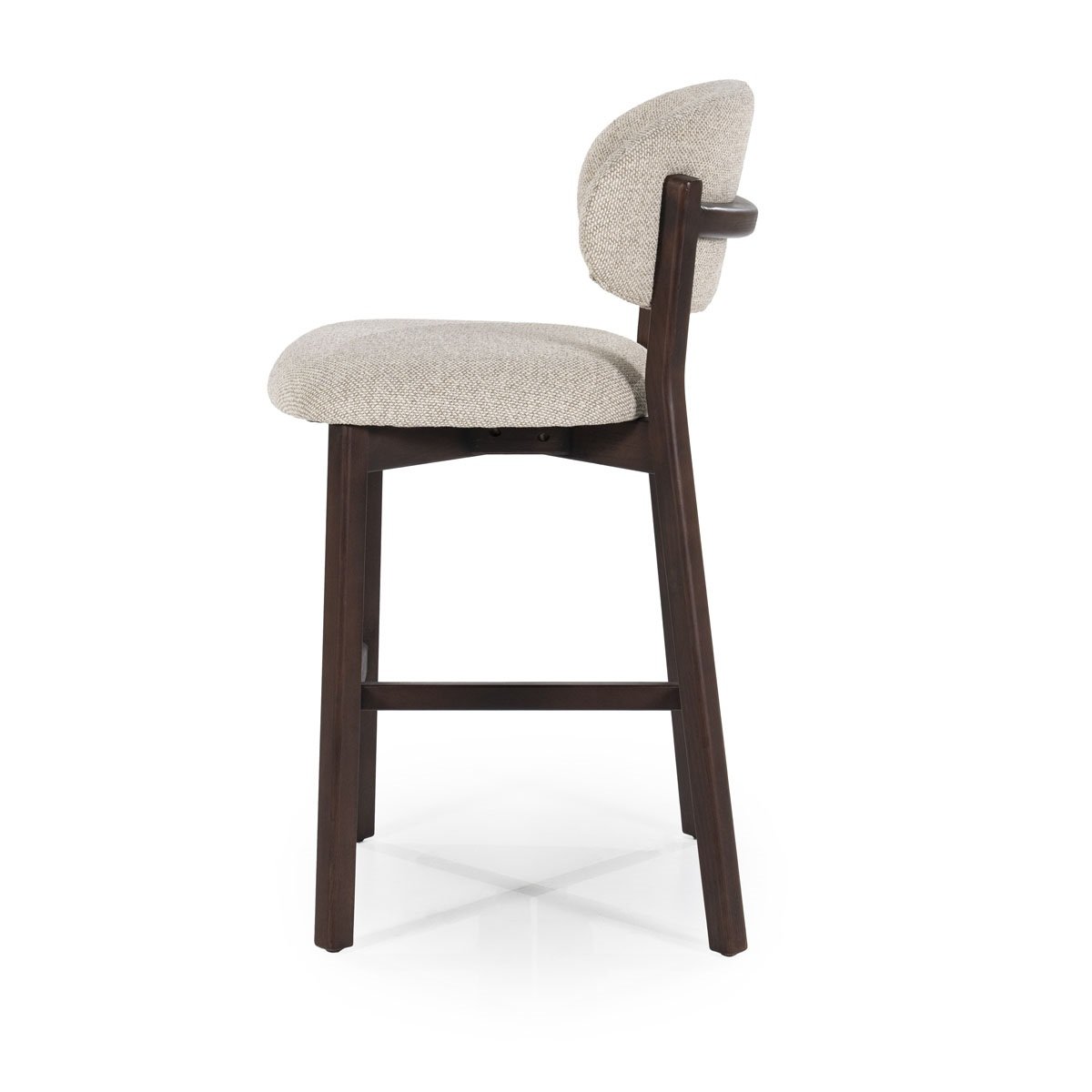 Barstuhl Mikky Dunkelbraun - Taupe SH 68,5 cm