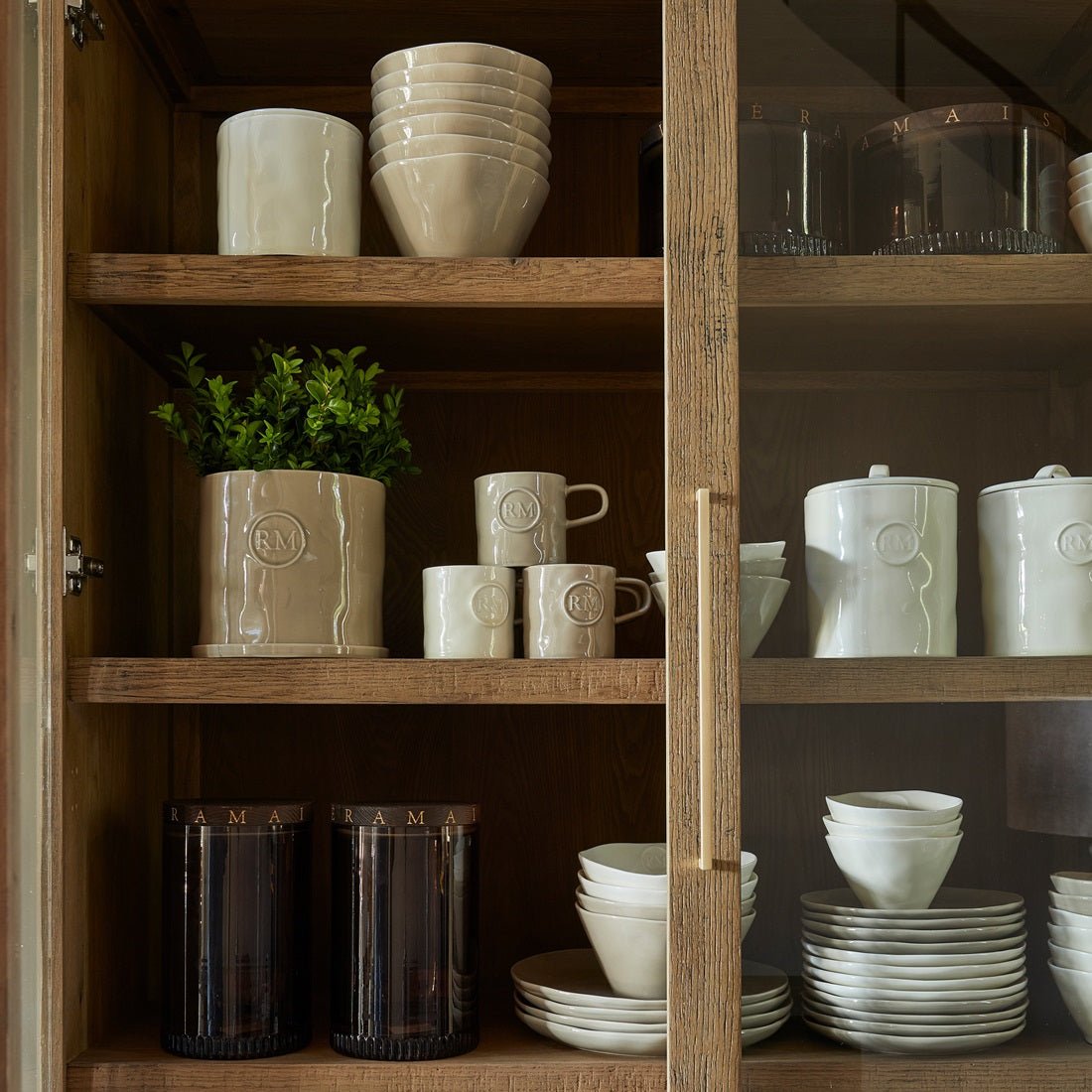 Portofino Storage Jar white M von Rivièra Maison
