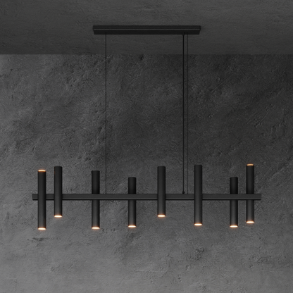 1300 - Stelvio Pendelleuchte 140cm - 8 Röhren - 10 Lichter