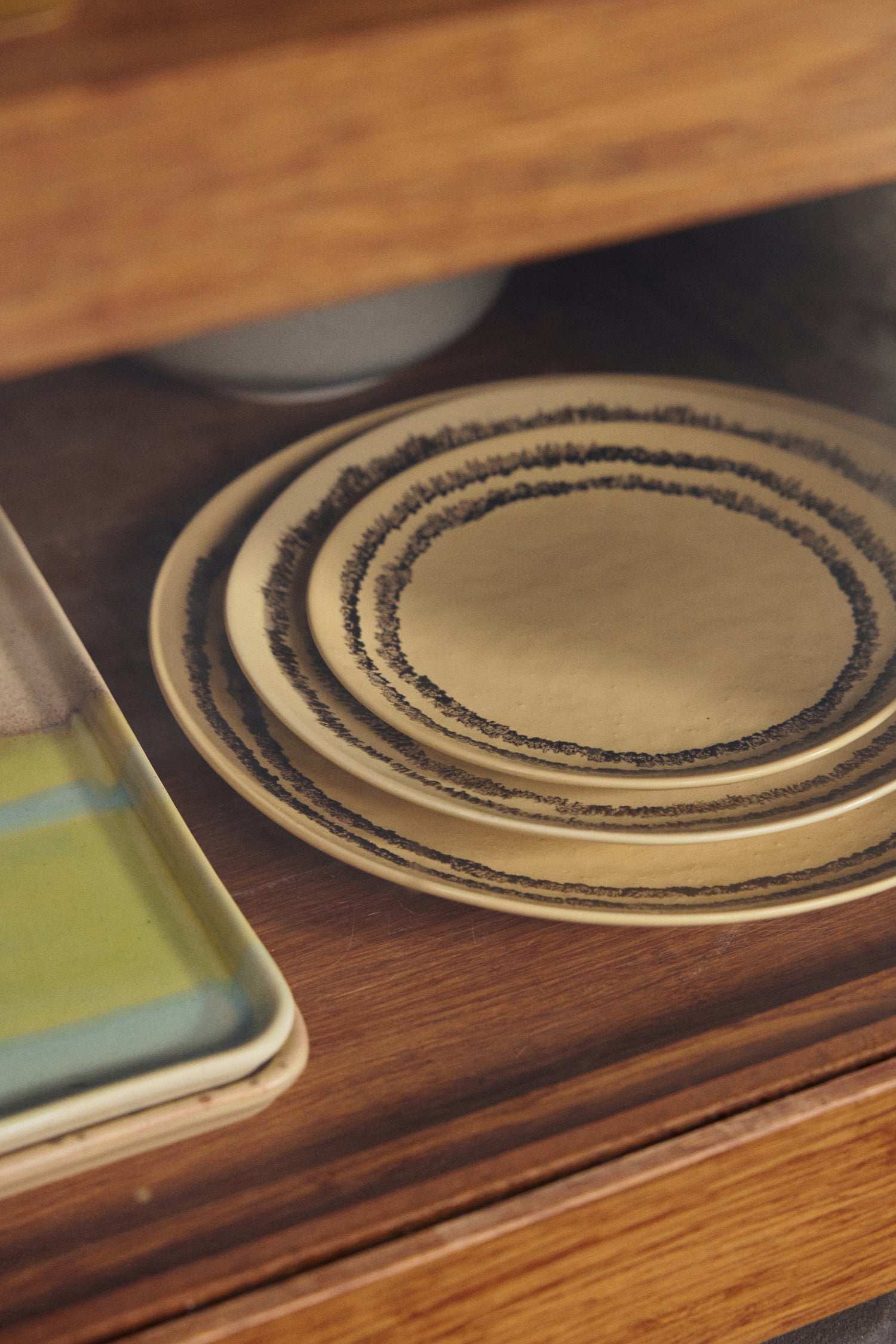 70s ceramics: dinner plate, vanilla (set of 2)