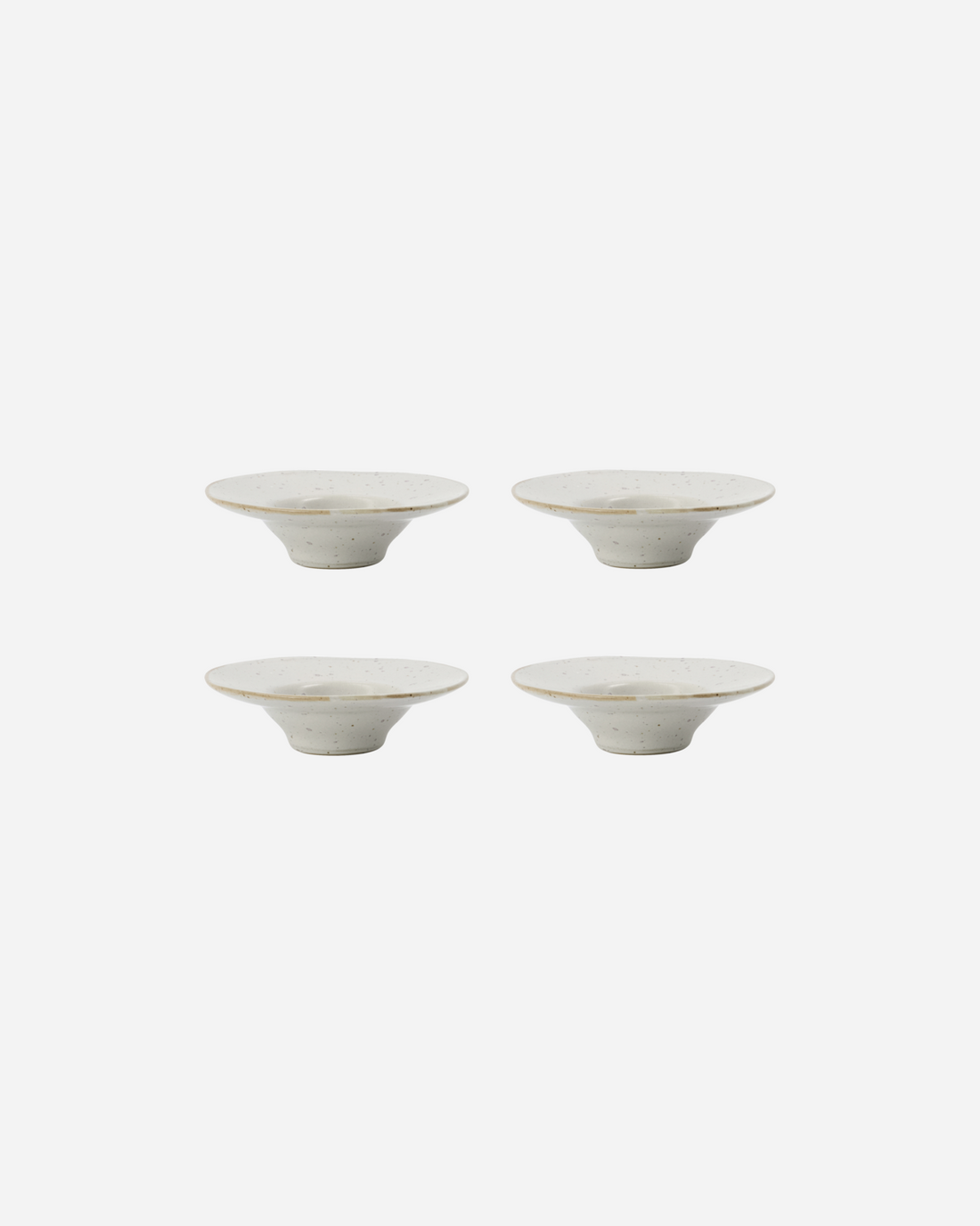 Eierbecher pion, Weiß/Grau, Set von 4