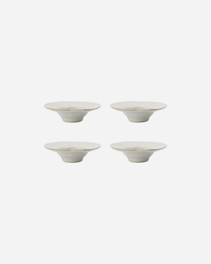Eierbecher pion, Weiß/Grau, Set von 4