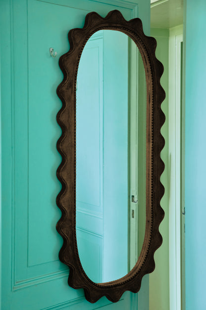 Wooden ripple mirror 135x61cm von HKliving