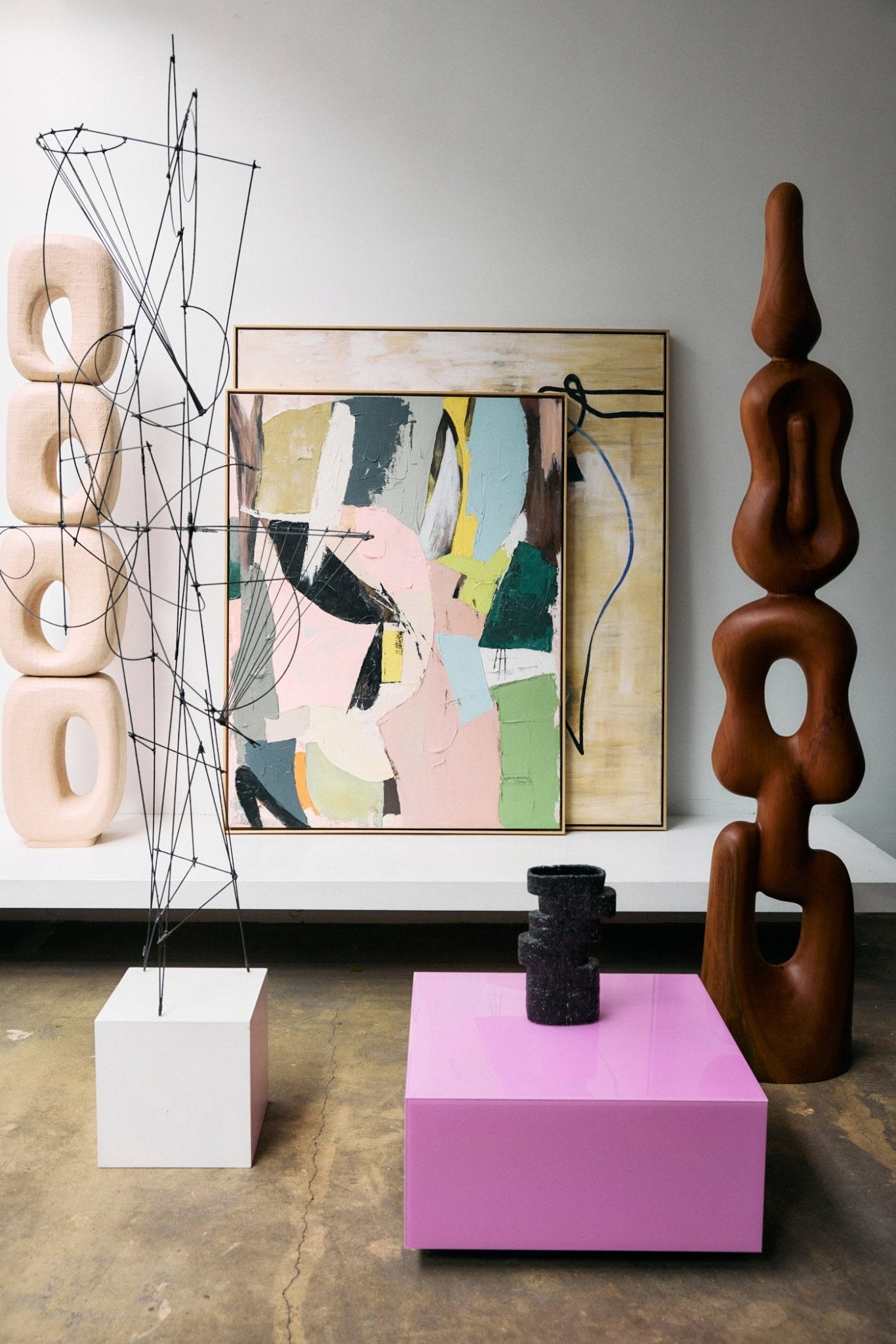 Mirror Block Table Pink L von HKliving
