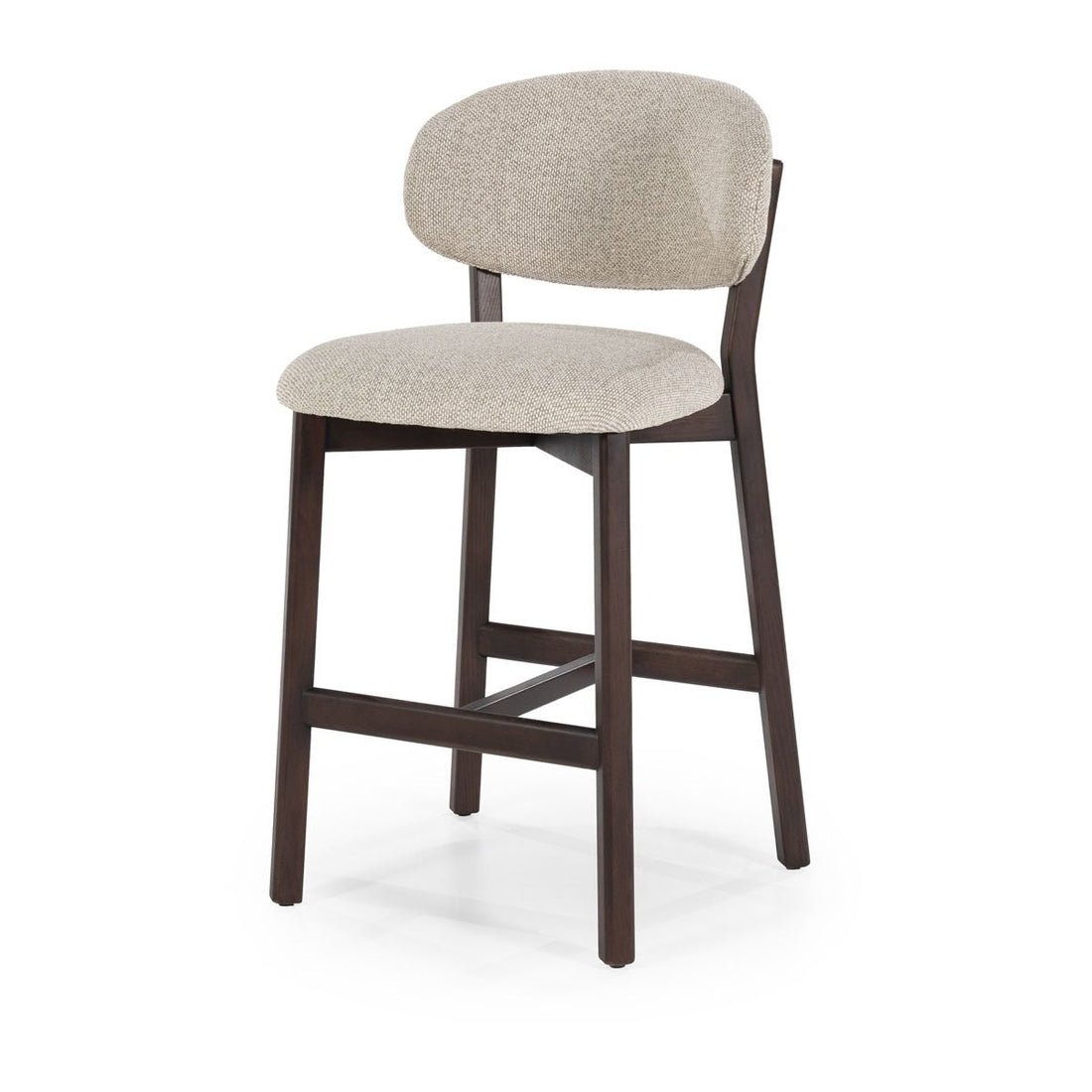 Barstuhl Mikky Dunkelbraun - Taupe SH 68,5 cm