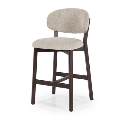 Barstuhl Mikky Dunkelbraun - Taupe SH 68,5 cm