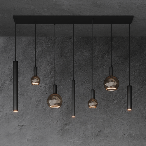 4300 - Riva Pendelleuchte gerade 145cm - 7 Lichter