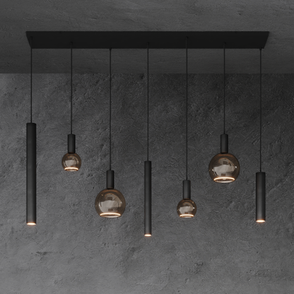 4300 - Riva Pendelleuchte gerade 145cm - 7 Lichter