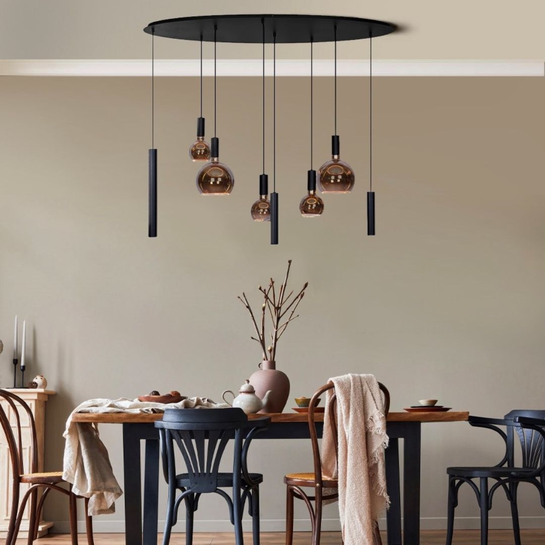4310 - Riva Pendelleuchte oval 140cm - 8 Lichter