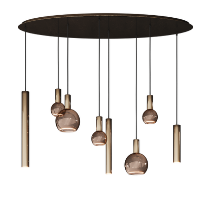 4310 - Riva Pendelleuchte oval 140cm - 8 Lichter