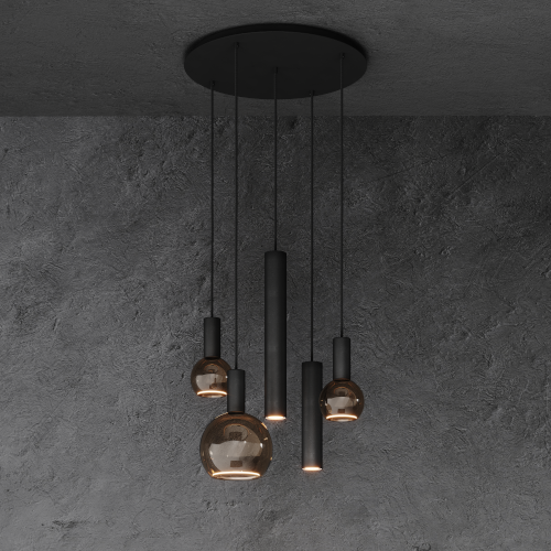 4330 - Riva Pendelleuchte rund Ø50 cm - 5 Lichter