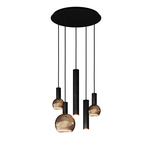 4330 - Riva Pendelleuchte rund Ø50 cm - 5 Lichter