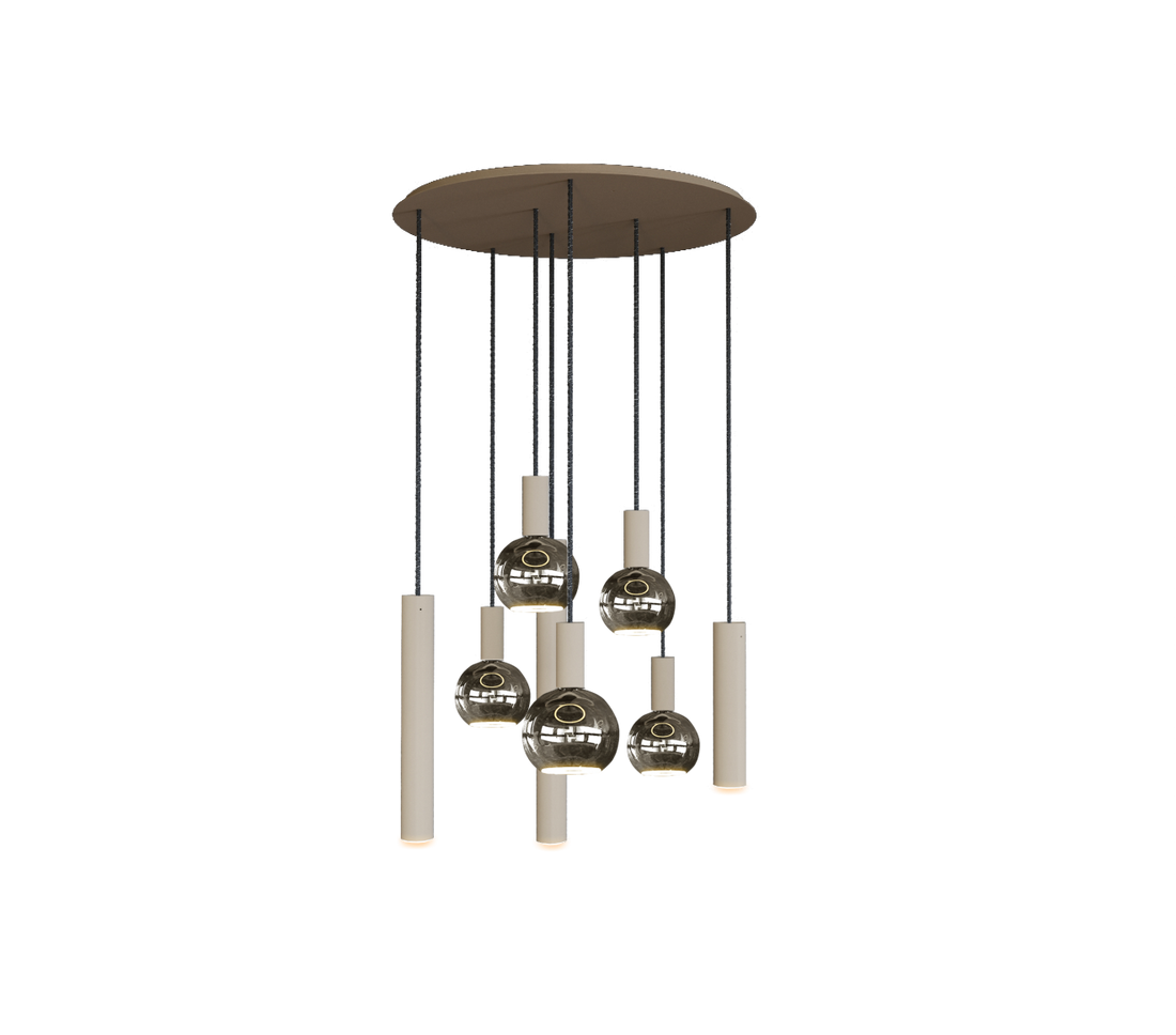 4335 - Riva Pendelleuchte rund Ø35 cm - 8 Lichter