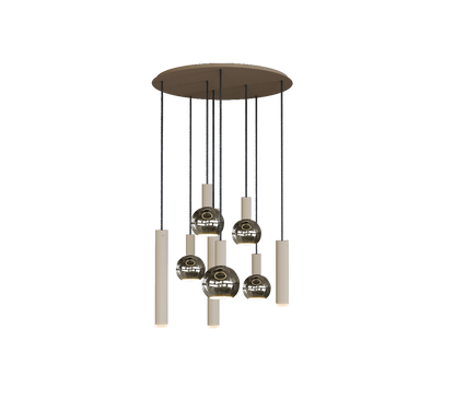 4335 - Riva Pendelleuchte rund Ø35 cm - 8 Lichter