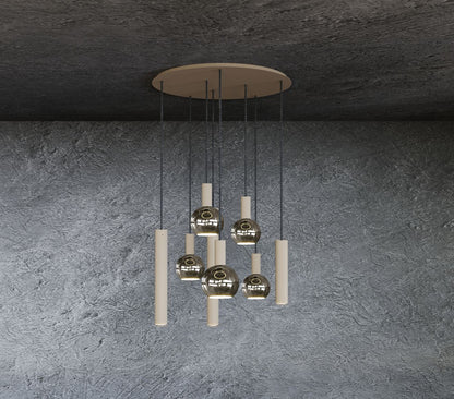 4335 - Riva Pendelleuchte rund Ø35 cm - 8 Lichter