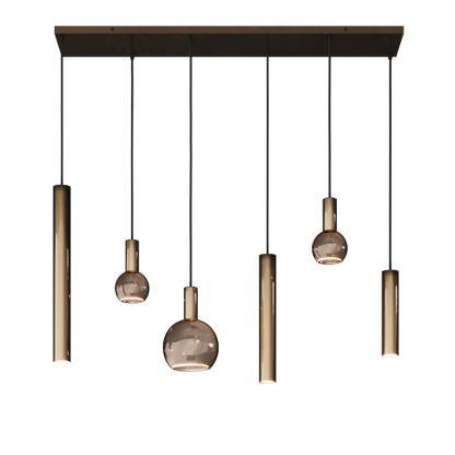 4370 - Riva Pendelleuchte gerade 120cm - 6 Lichter