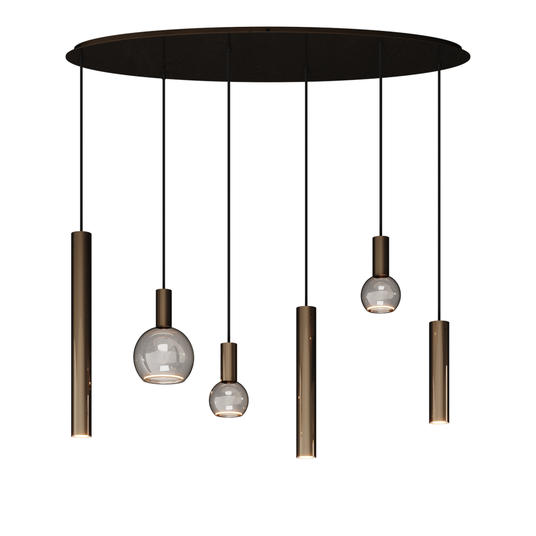 4395 - Riva Pendelleuchte oval 120cm - 6 Leuchten