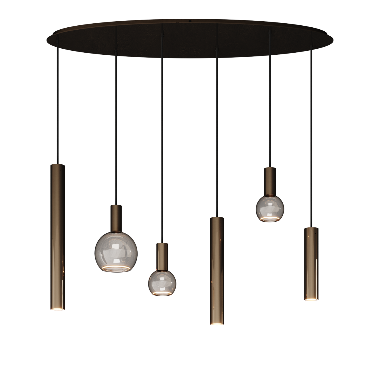4395 - Riva Pendelleuchte oval 120cm - 6 Leuchten