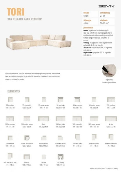 Modulsofa Tori