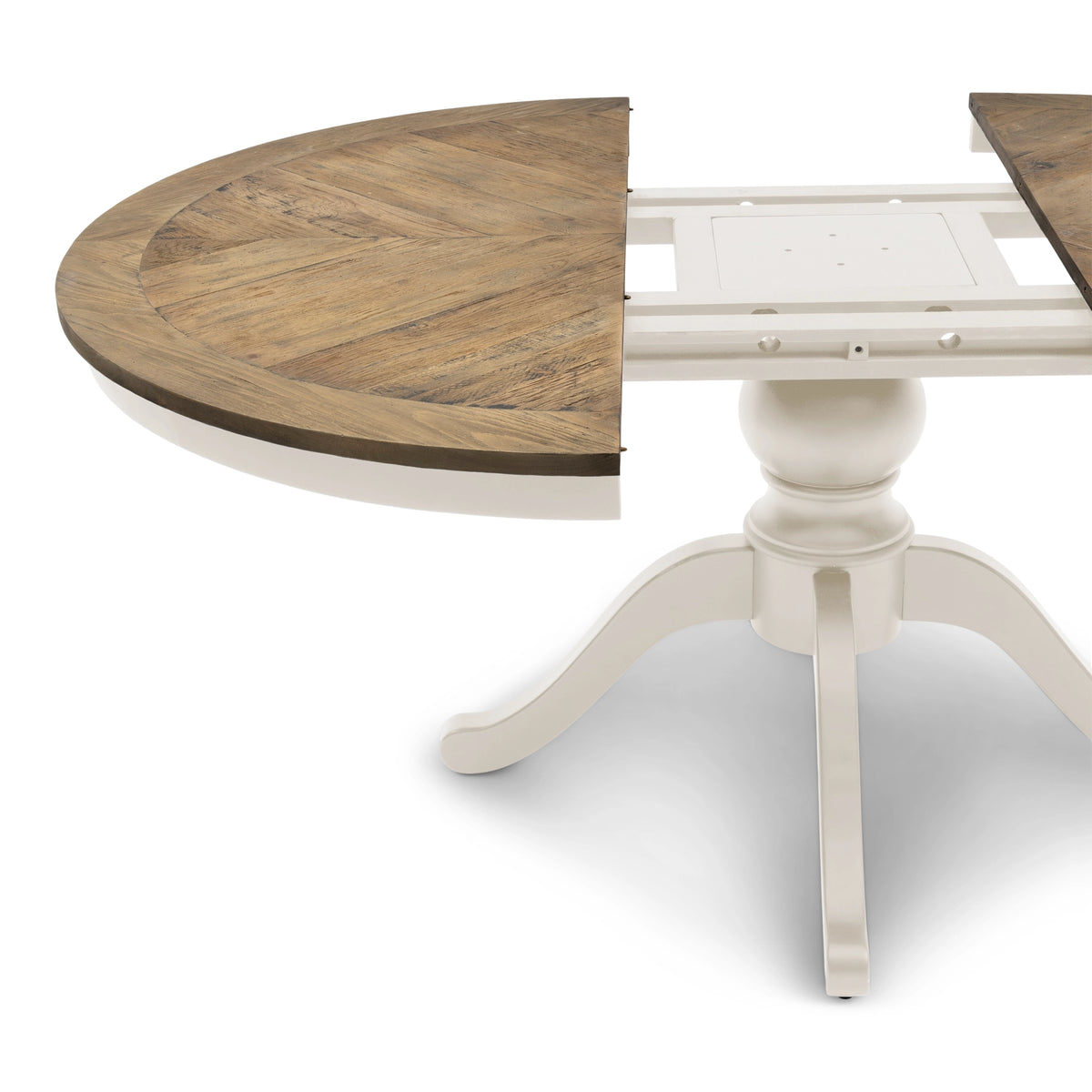 Le Marais Dining Table Ext. D190/140x140, White von Rivièra Maison