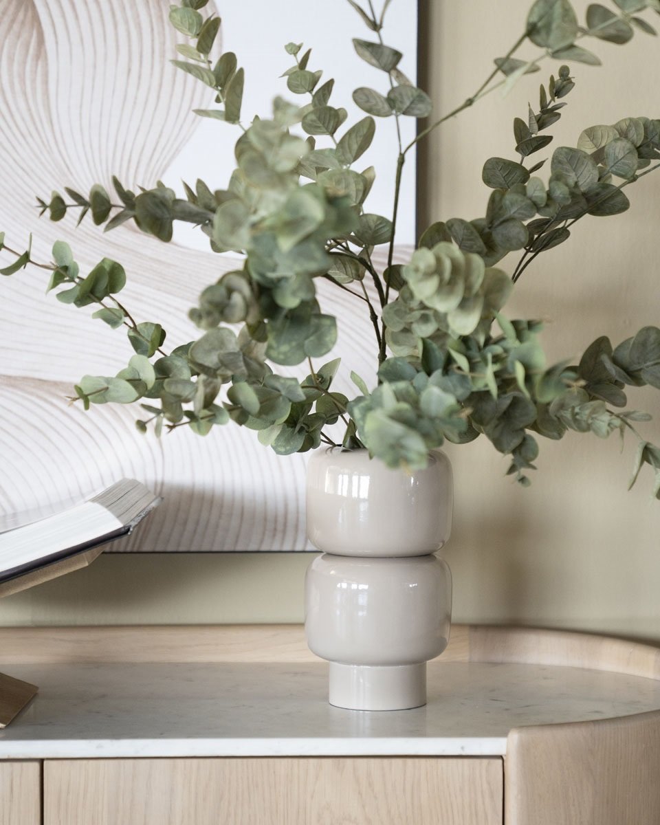 Vase Rollo, Beige