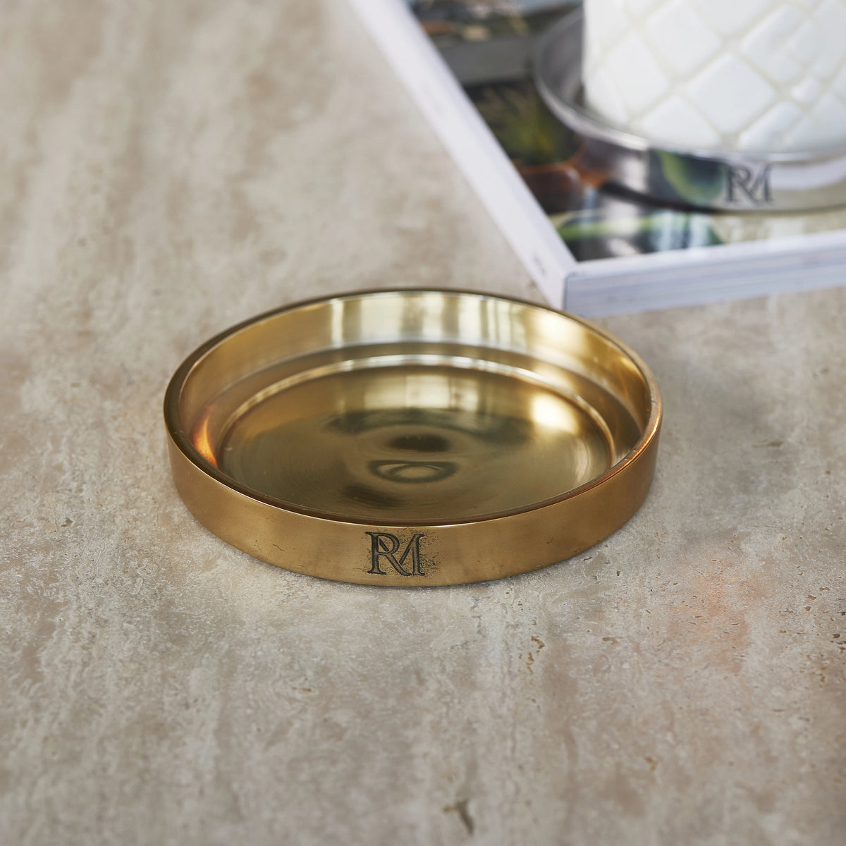 Kerzentablett RM Candle, Gold L von Rivièra Maison