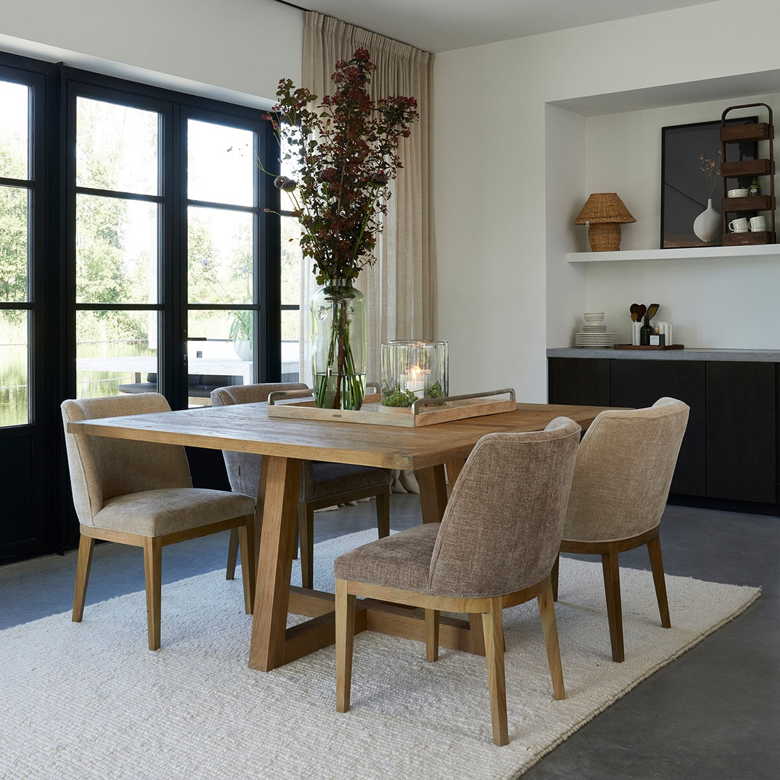 Riviera Maison Esszimmerstuhl Whistler – ohne Armlehnen Natural Linen