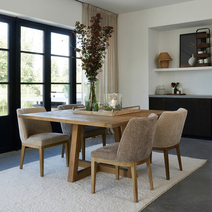 Riviera Maison Esszimmerstuhl Whistler – ohne Armlehnen Warm Mushroom