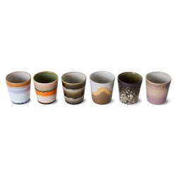 70s ceramics: Kaffeebecher, elements (set of 6) - HKliving