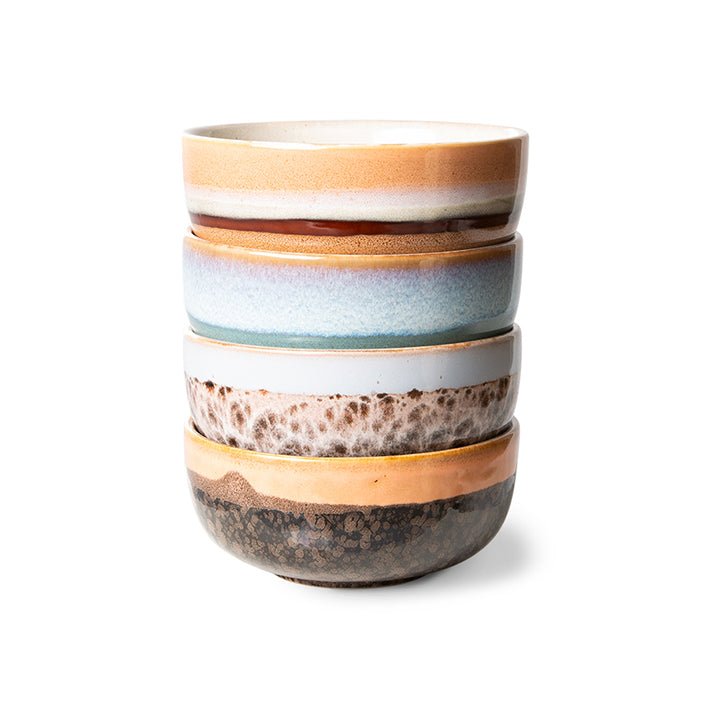 70s ceramics: tapas bowls, epsilon Set of 4 - HKliving