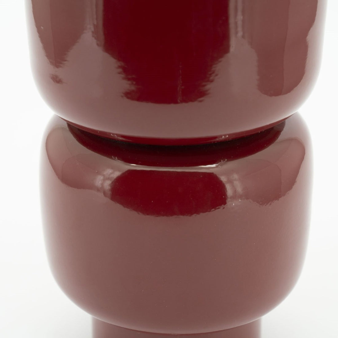 Vase Rollo, Burgundy