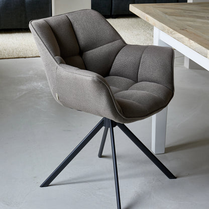Stuhl Carnaby DAC Turn Leg DarkTaupe von Rivièra Maison