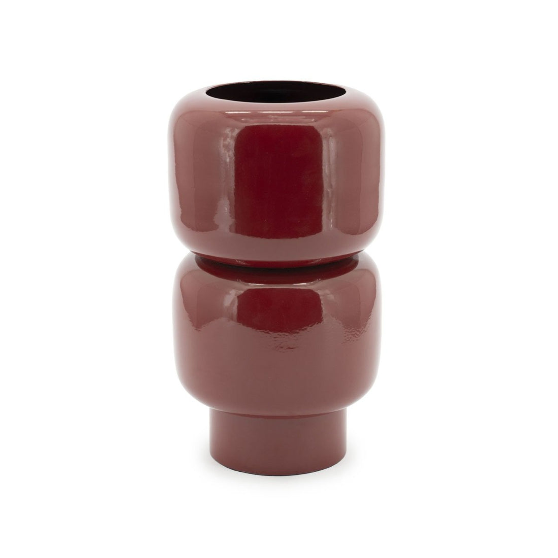 Vase Rollo, Burgundy