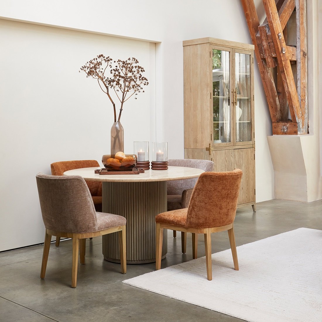 Riviera Maison Esszimmerstuhl Whistler – ohne Armlehnen Warm Mushroom