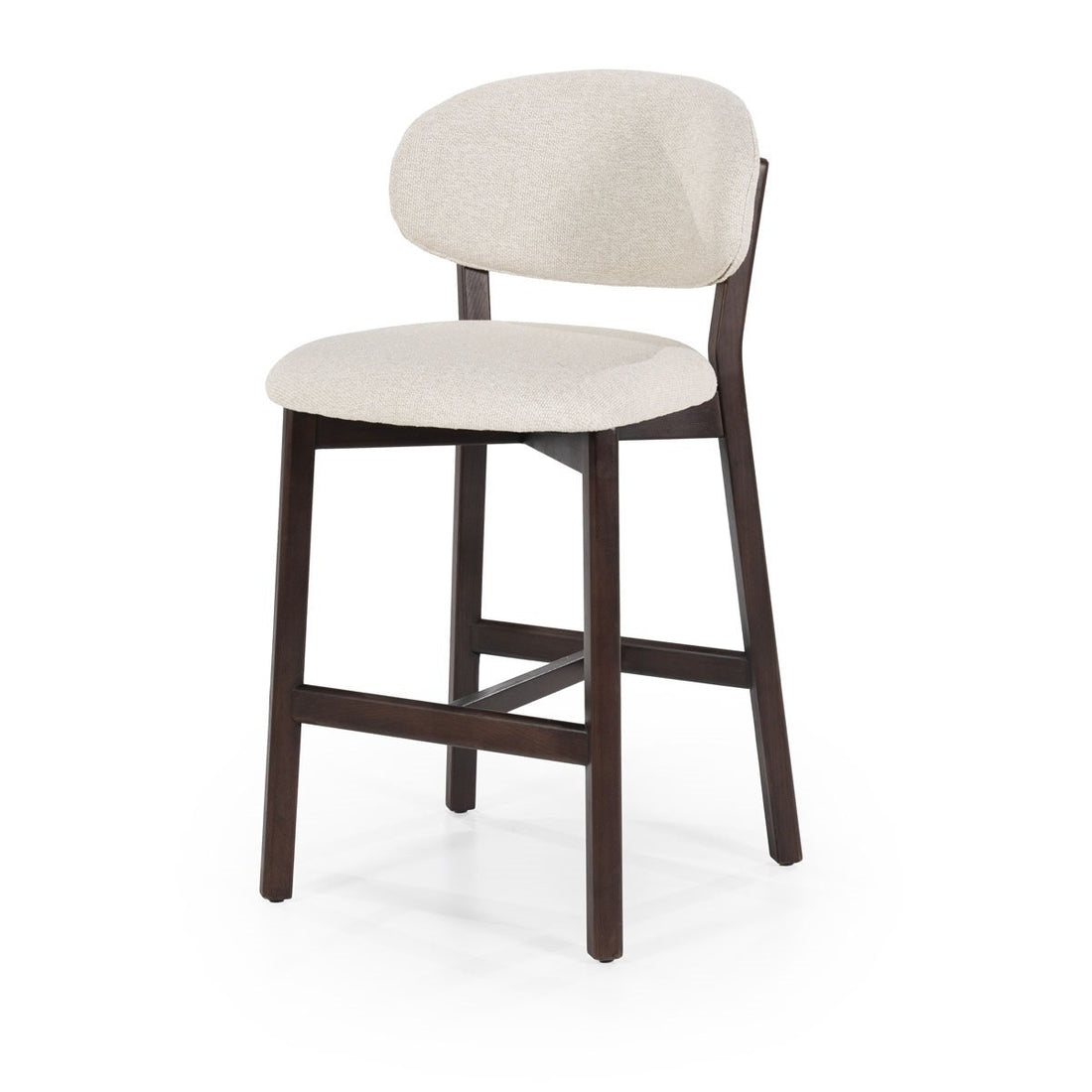 Barstuhl Mikky Dunkelbraun - Beige SH 68,5 cm