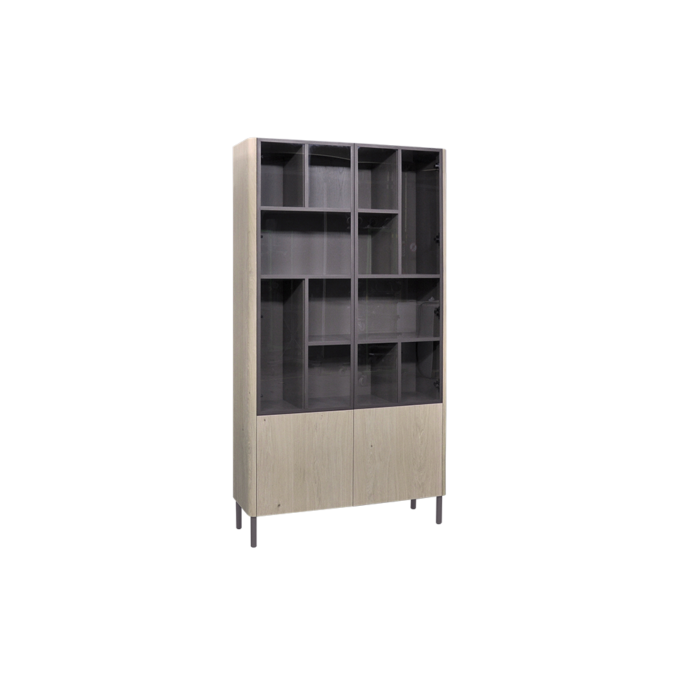Vitrine Milano 2 Türig Glas