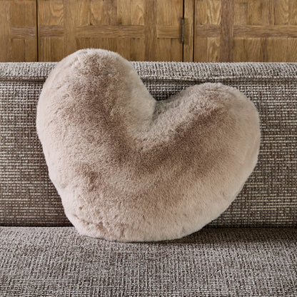 Kissen Heather Alba Heart Faux Fur Kissenbezug