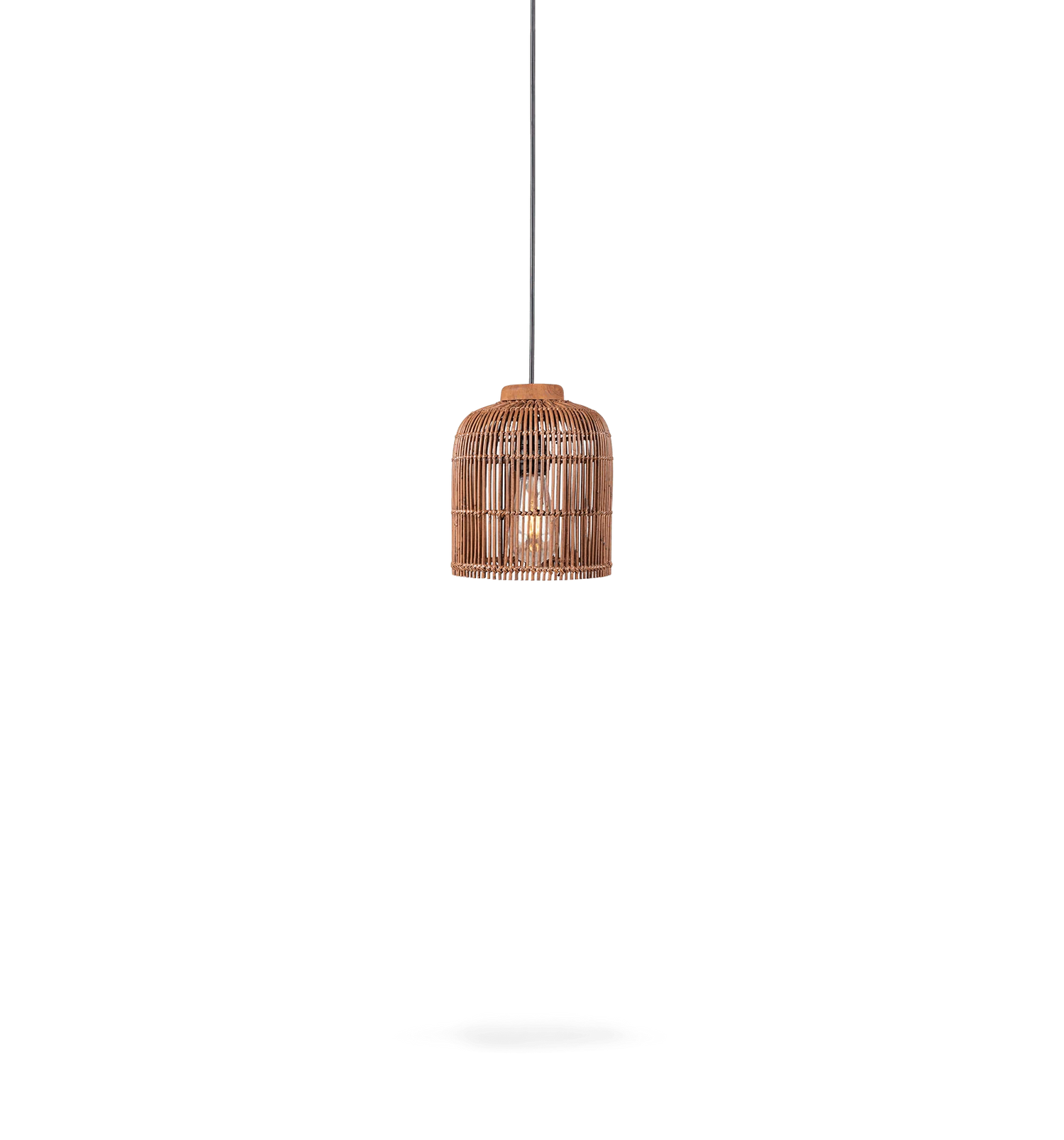 Pendelleuchte Aura Rattan, Braun
