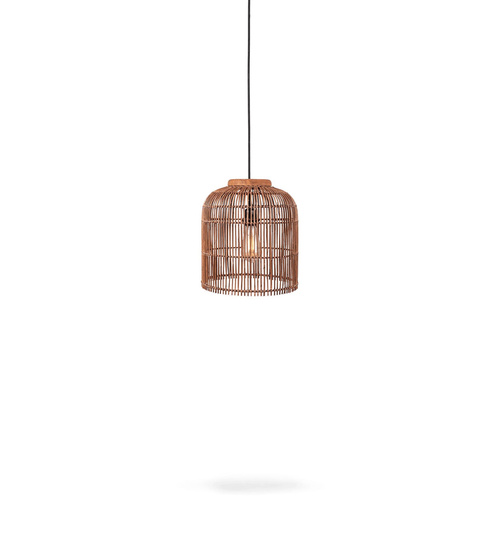 Pendelleuchte Aura Rattan, Braun