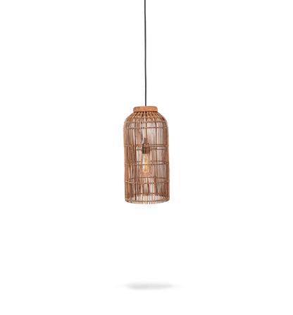 Pendelleuchte Aura Slimm Rattan, Braun