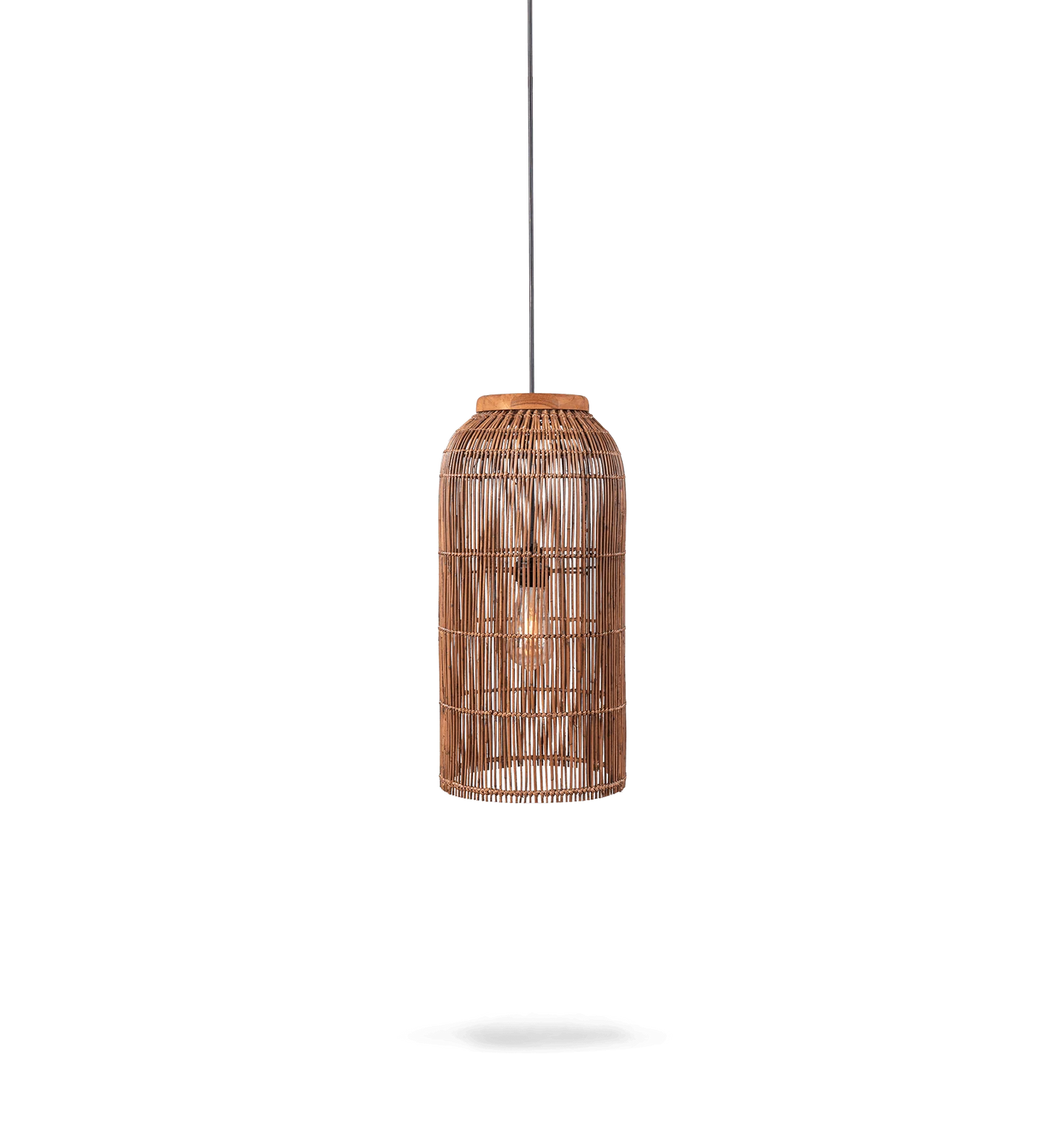 Pendelleuchte Aura Slimm Rattan, Braun
