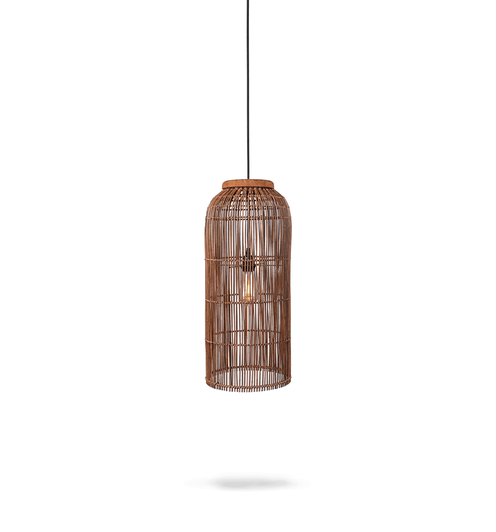 Pendelleuchte Aura Slimm Rattan, Braun