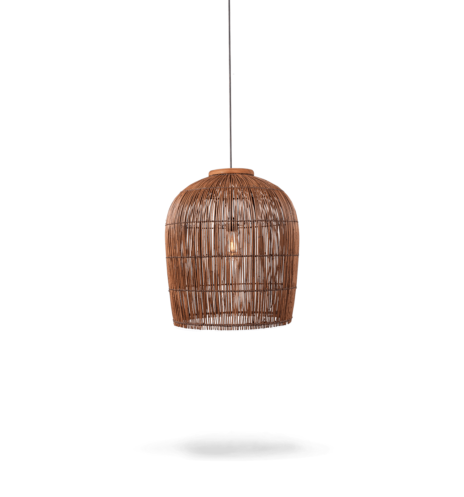 Pendelleuchte Aura Rattan, Braun