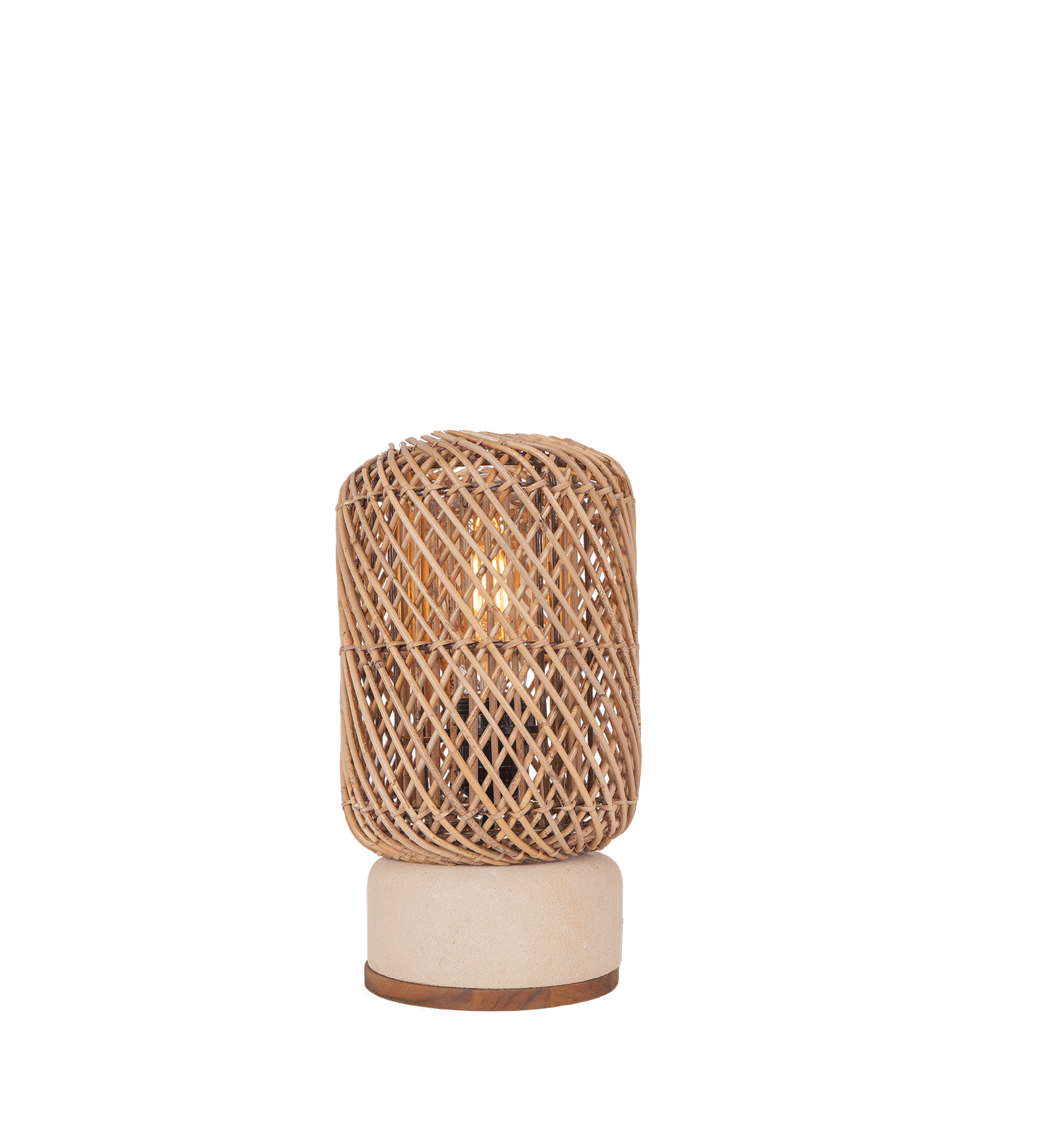 Tischleuchte Pole Rattan