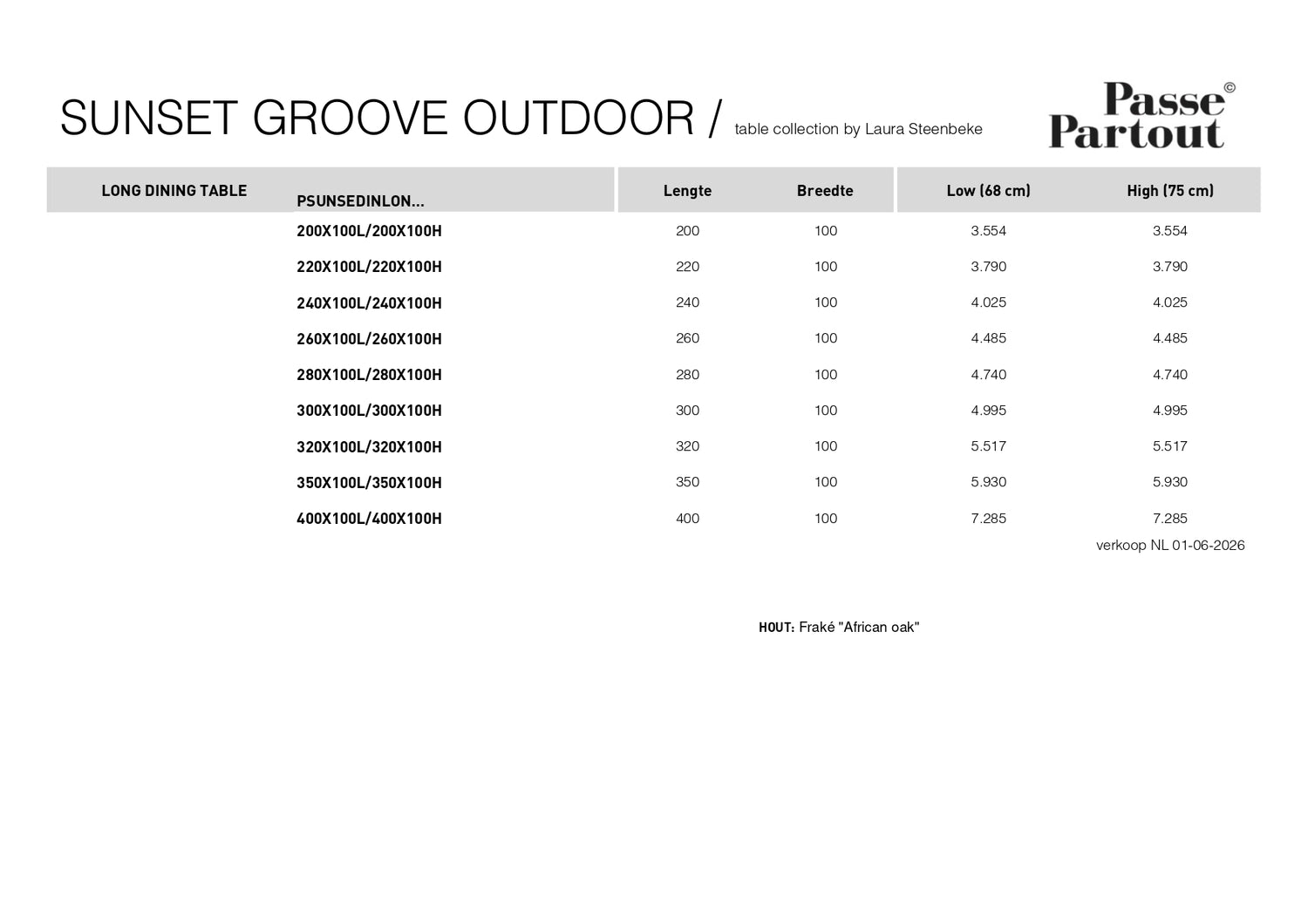 Outdoor Esstisch Sunset Groove
