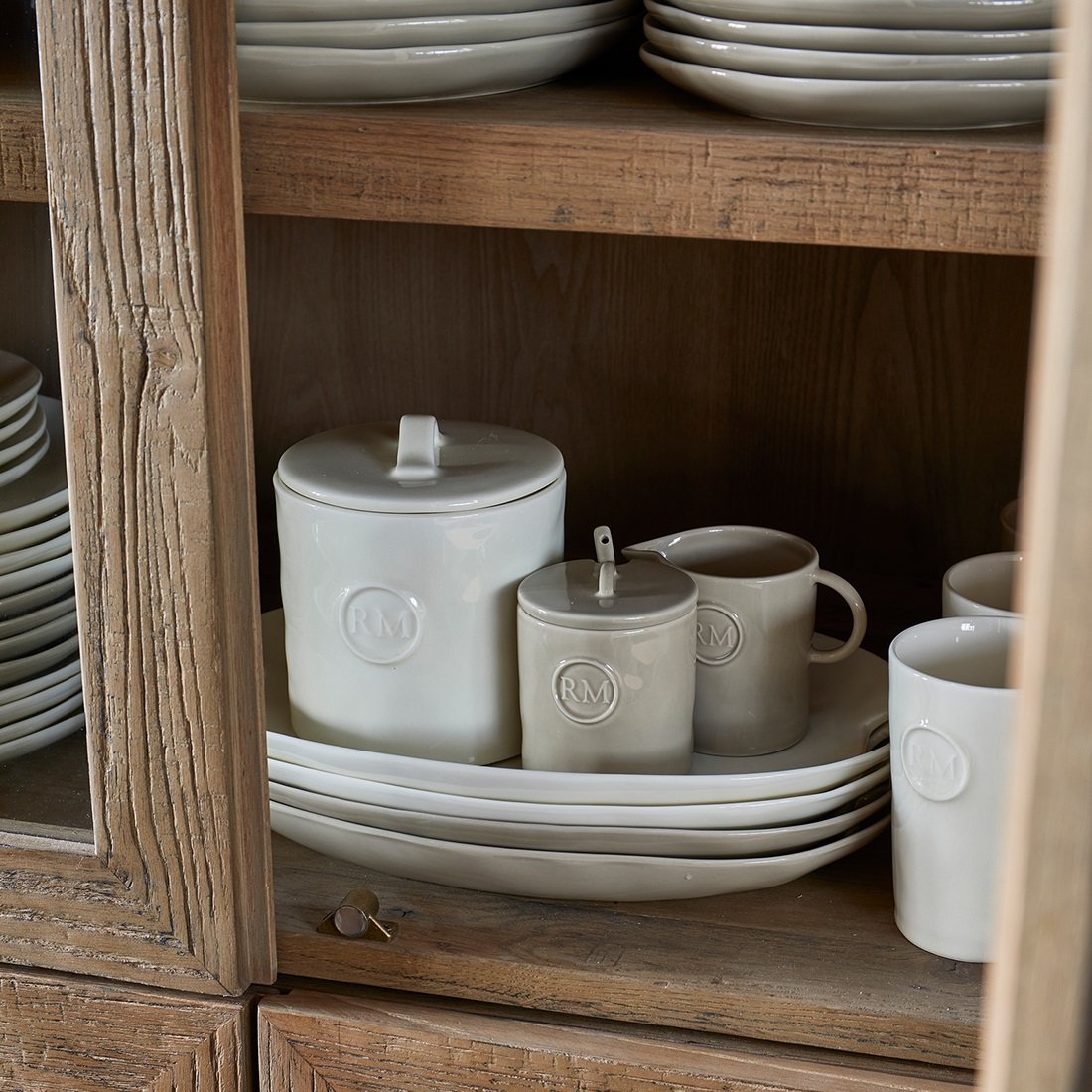 Zuckerdose mit Löffel Portofino, Flax