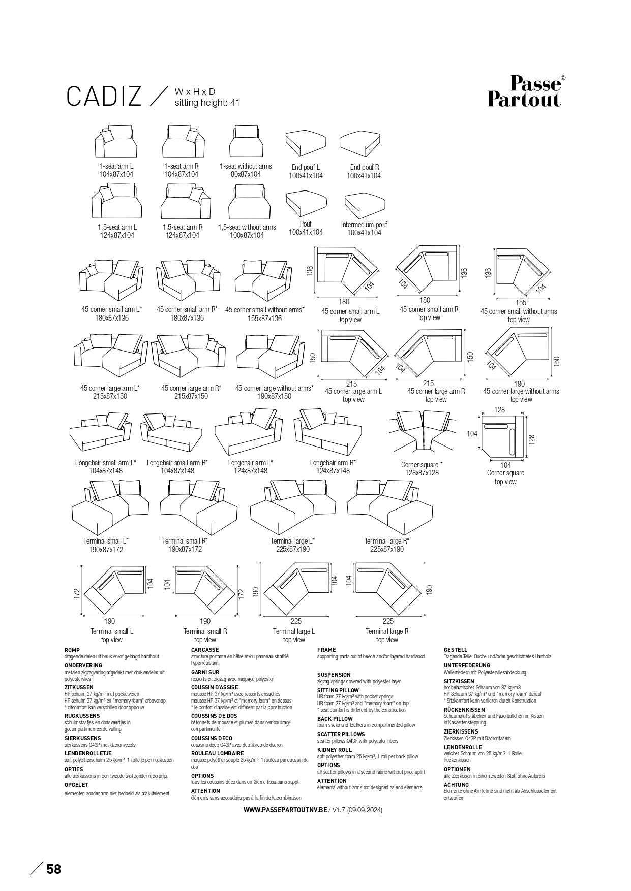 Sofa Cadiz - Passe Partout