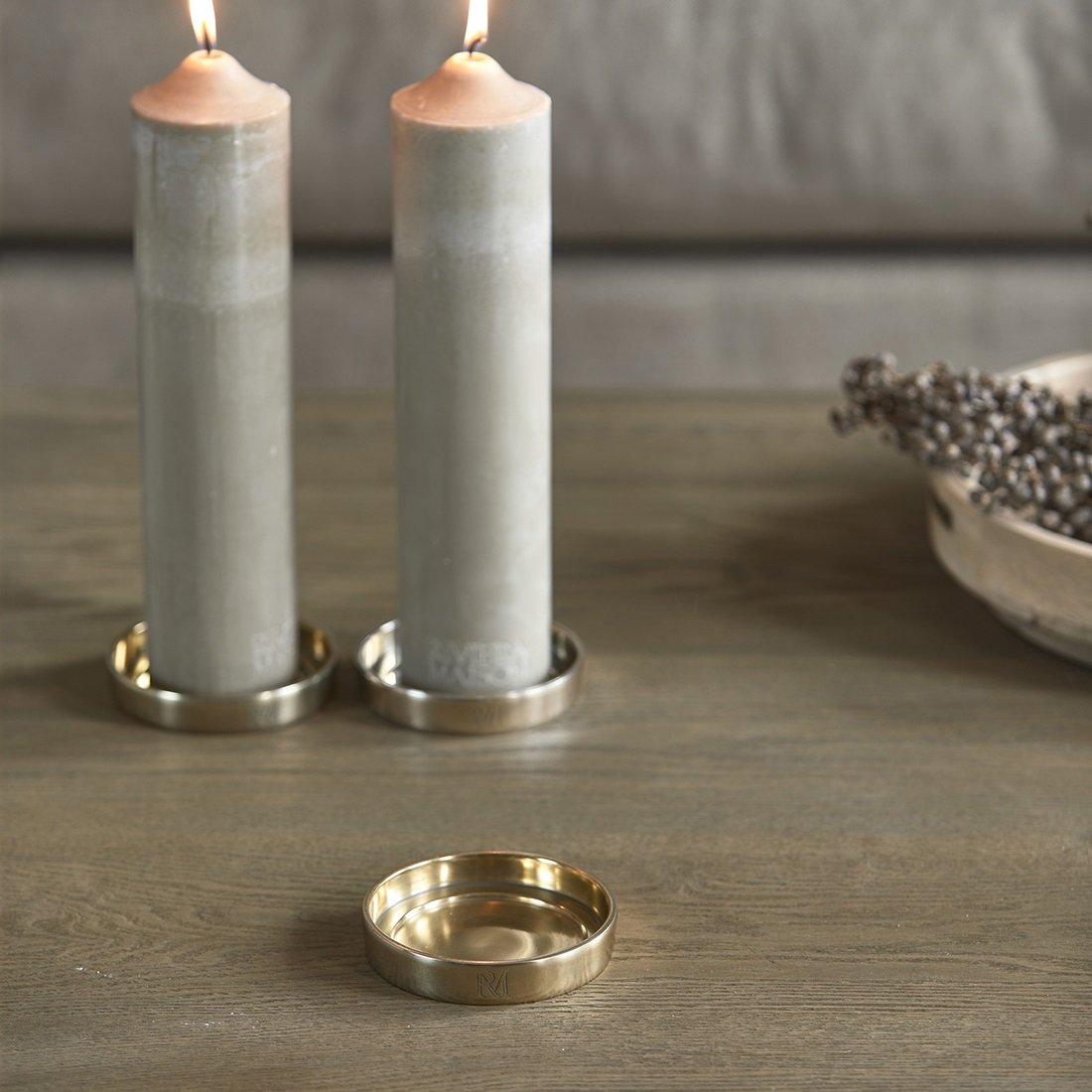 Kerzentablett RM Candle, Gold